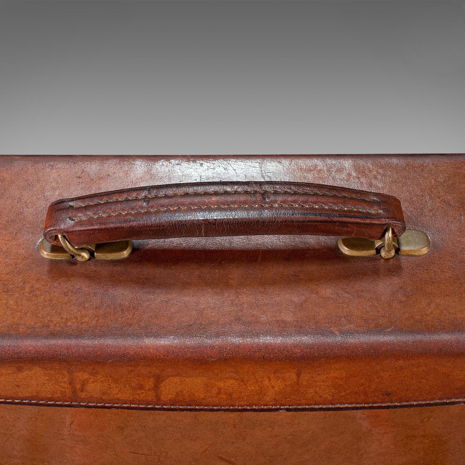 Antique Folio Case, English, Leather, Record Producer's Attache Briefcase, 1920 4
