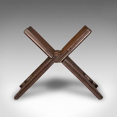 Antique Folio Stand, Anglo Indian, Folding Book Rest, Desktop, Victorian, C.1900