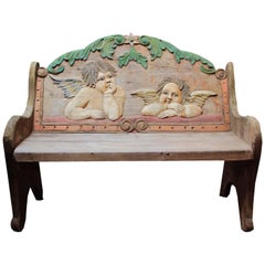 Antique Folk Art Bench