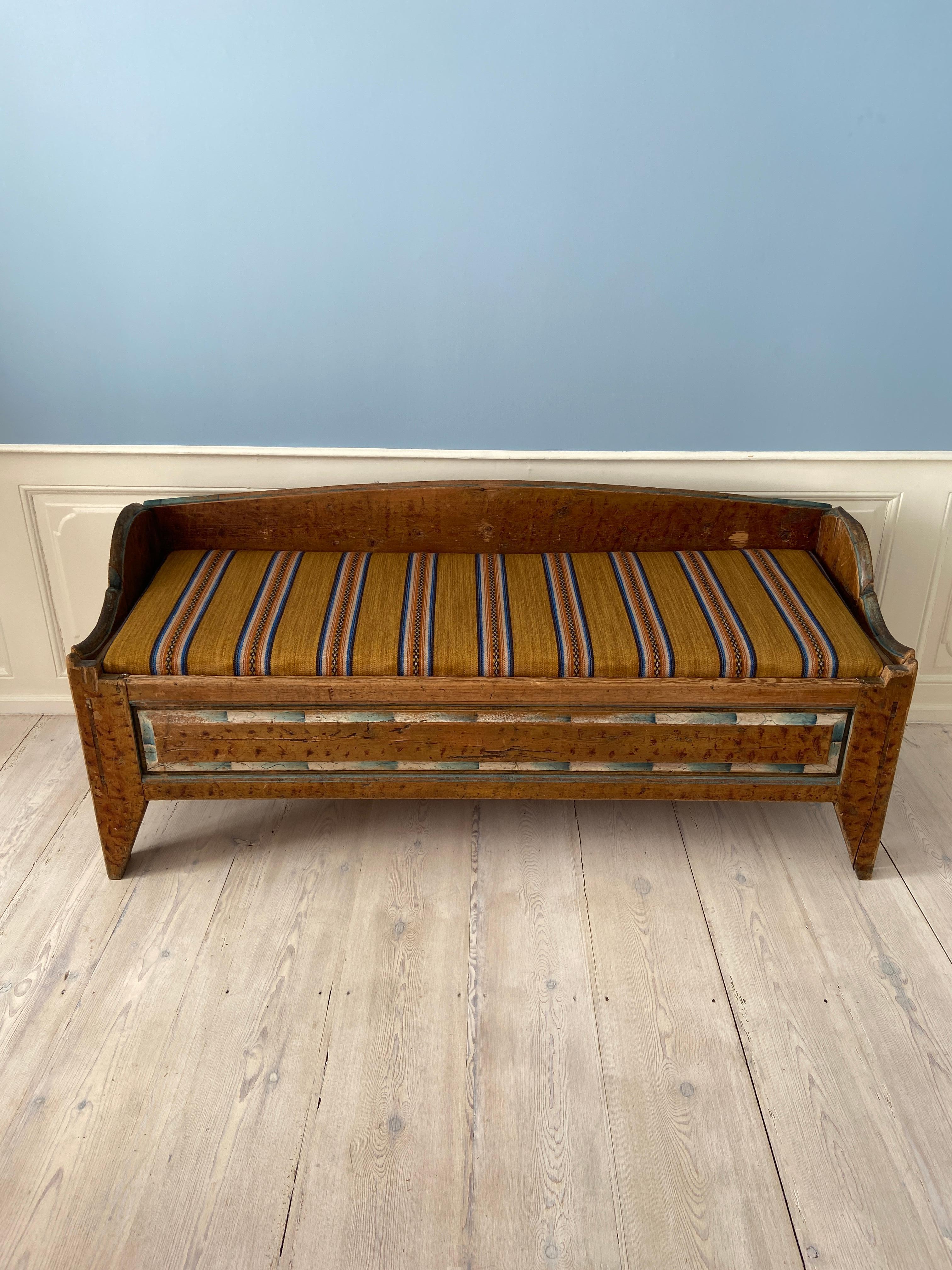 antique upholstered bench seat