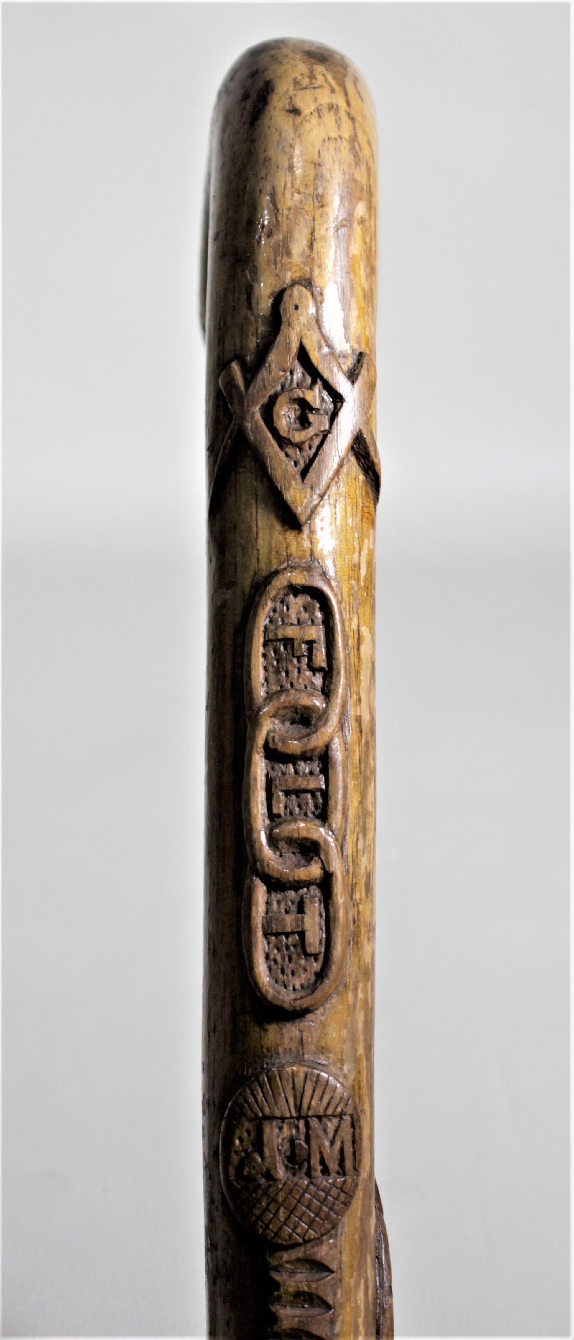 hand carved masonic canes