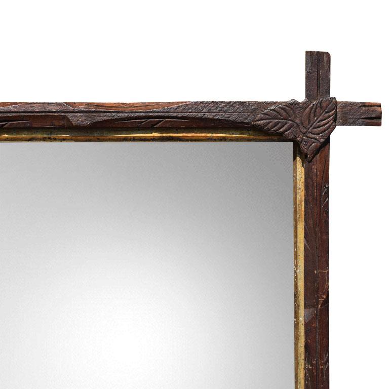 antique rustic mirror