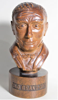 Antique Folk Art Carved Wooden Sculpture of the 'Old Grand Dad' Whiskey Logo