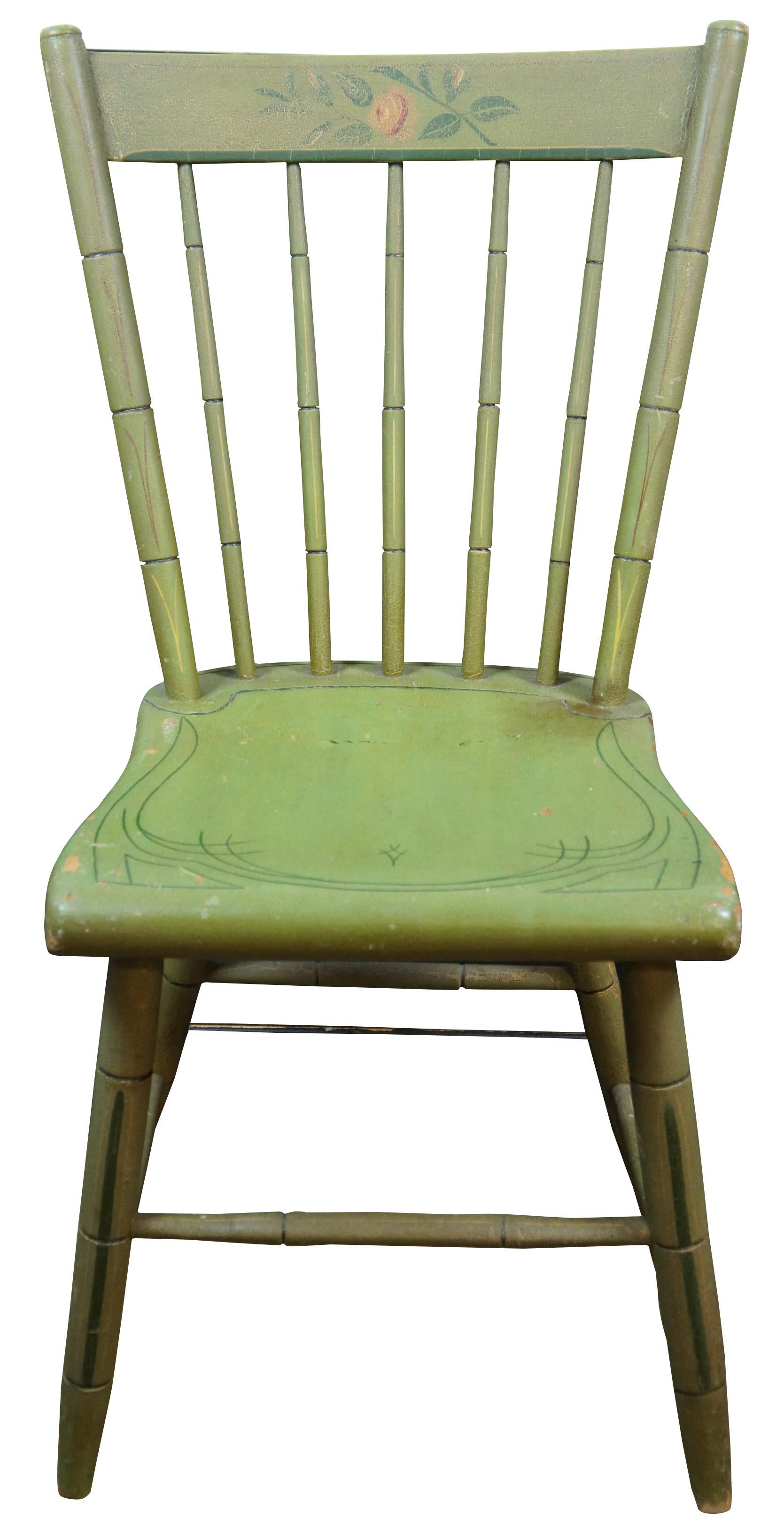 painted spindle back chairs