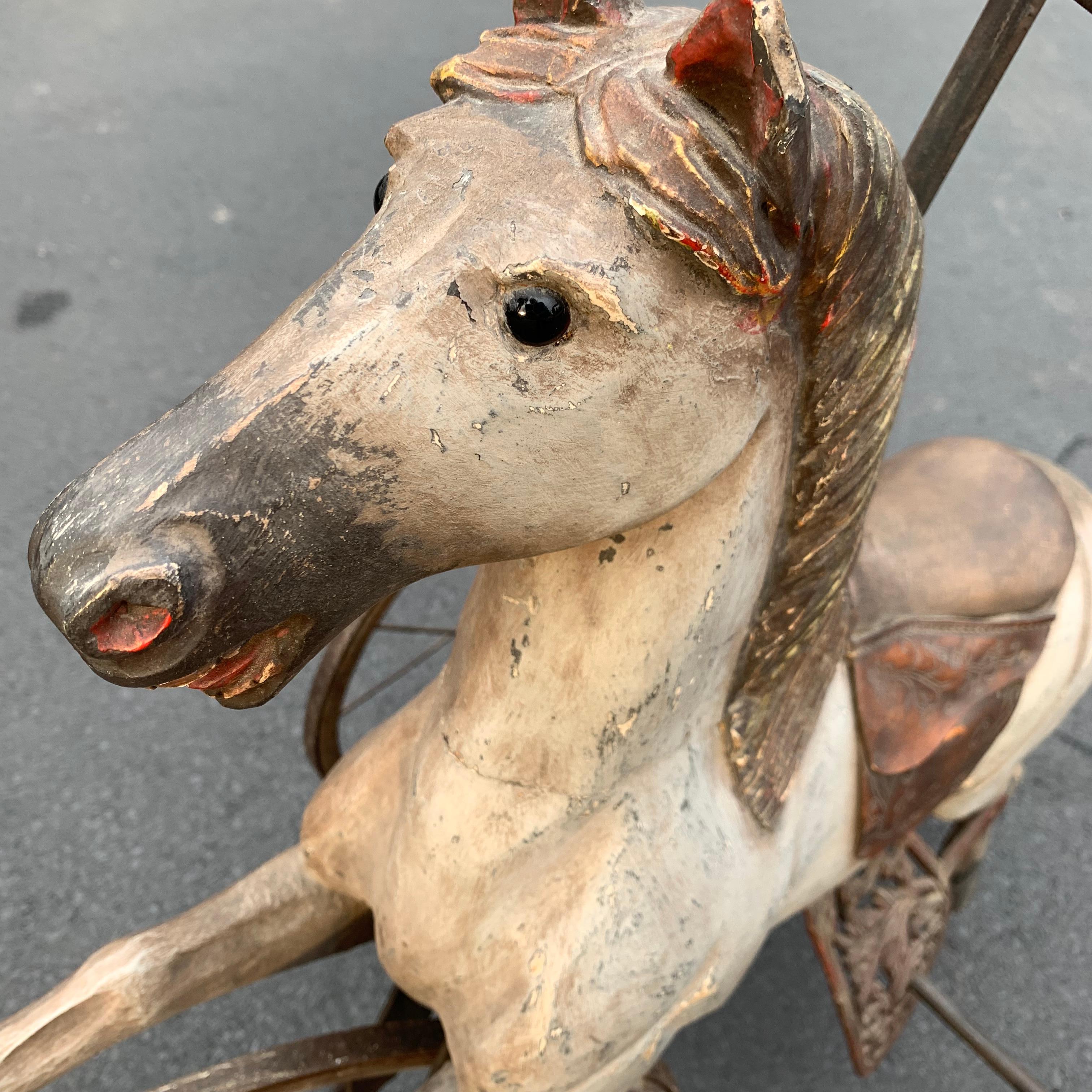 Antique Folk Art Horse Tricycle 1