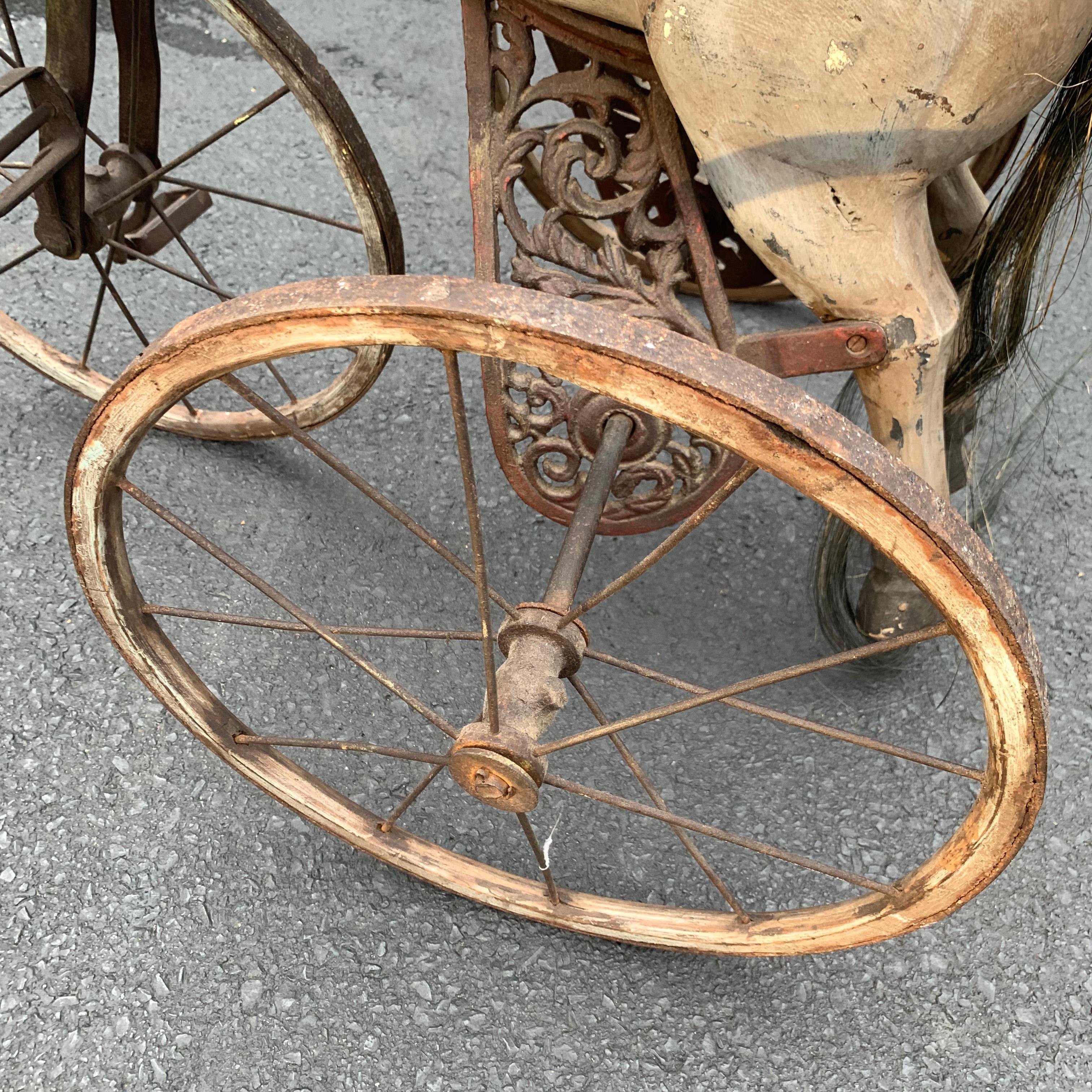 Antique Folk Art Horse Tricycle 4
