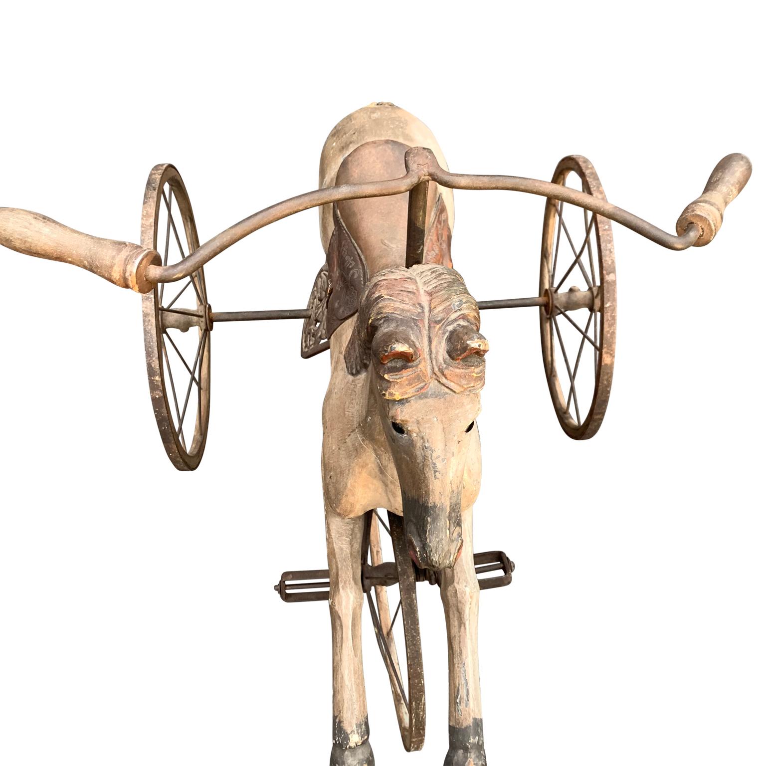 antique tricycle horse
