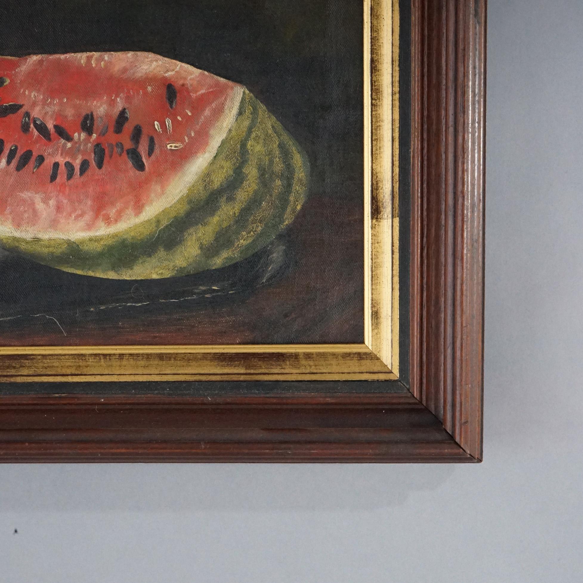 old painting of watermelon