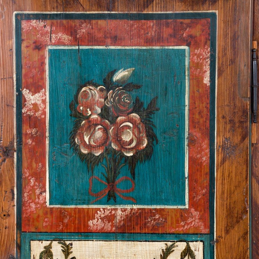 Antique Folk Art Painted Austrian Armoire 2