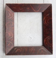 Antique Folk Art Painted Picture Frame. English, Circa 1830