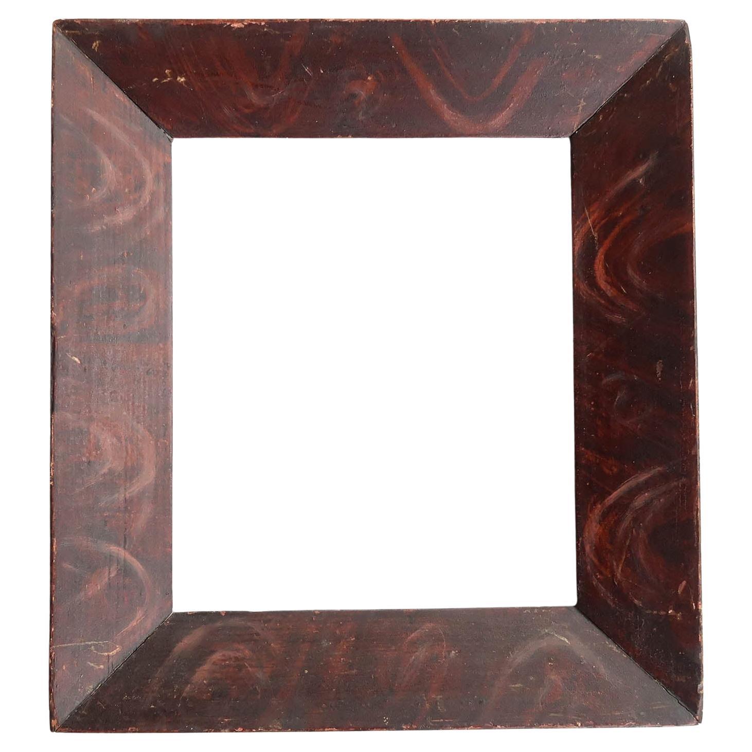 Antique Folk Art Painted Picture Frame. English, Circa 1830