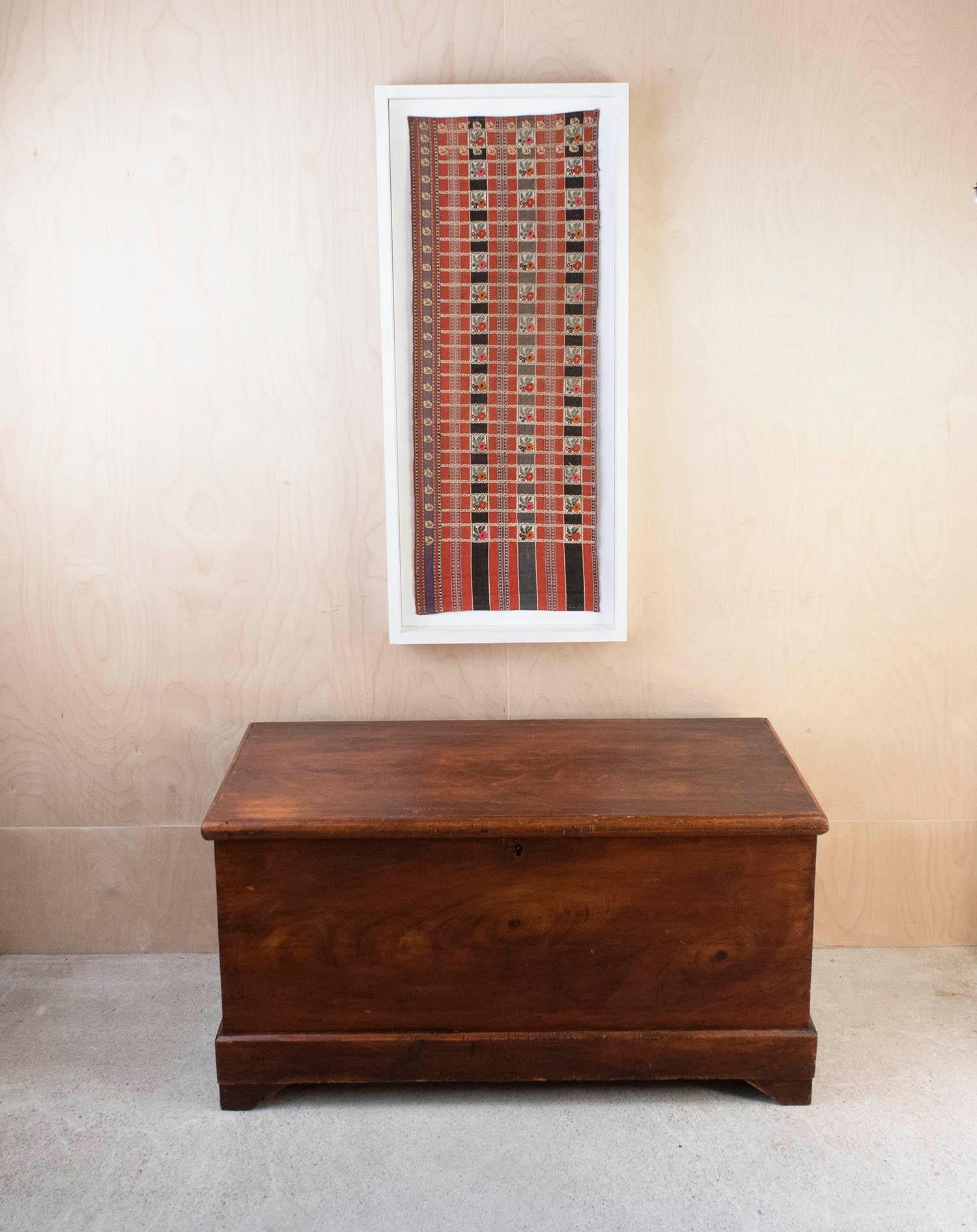 Mid-19th Century Antique Folk Art Painted Pine Blanket Chest, English, 19th Century For Sale