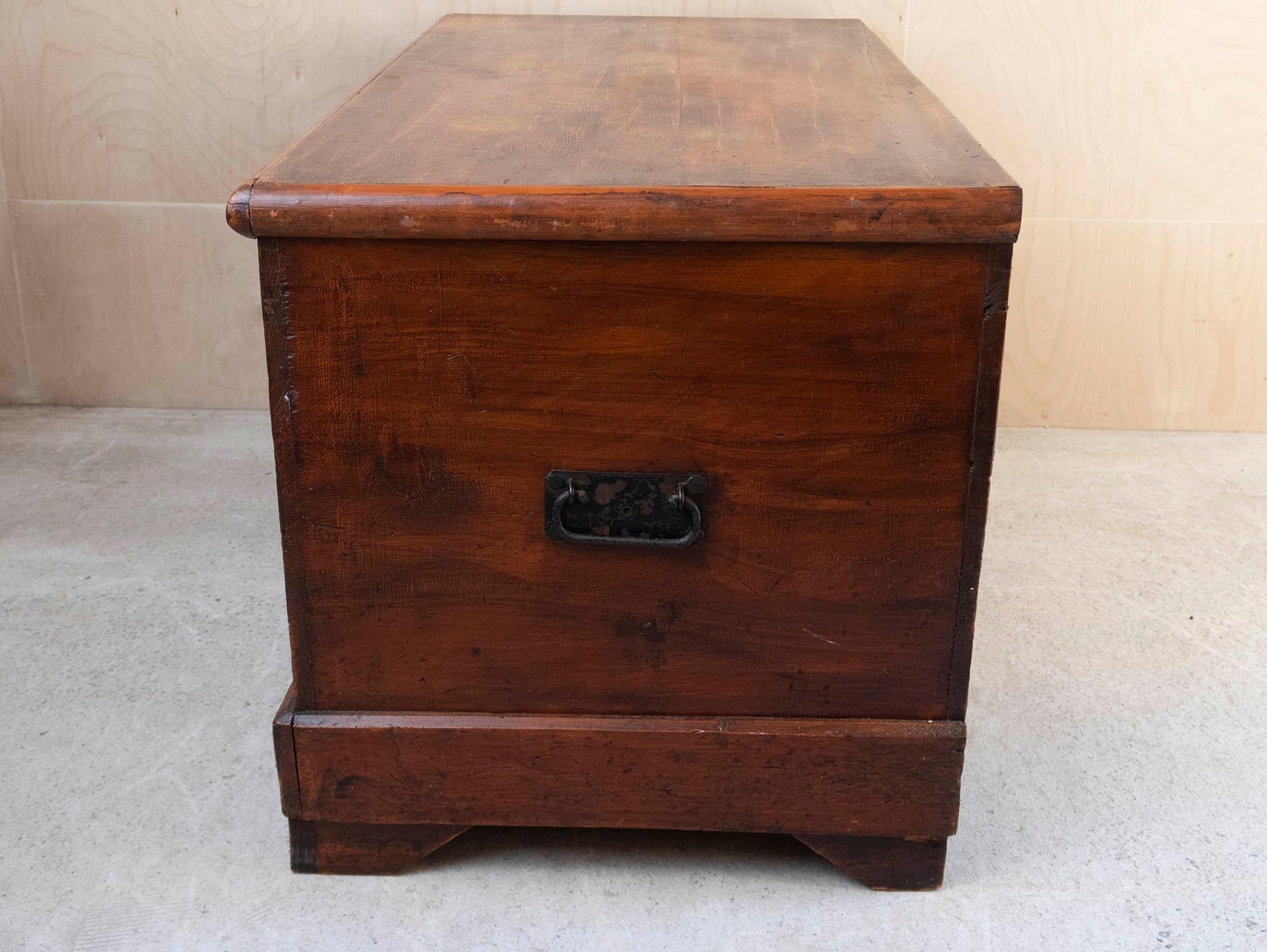 Antique Folk Art Painted Pine Blanket Chest, English, 19th Century For Sale 2