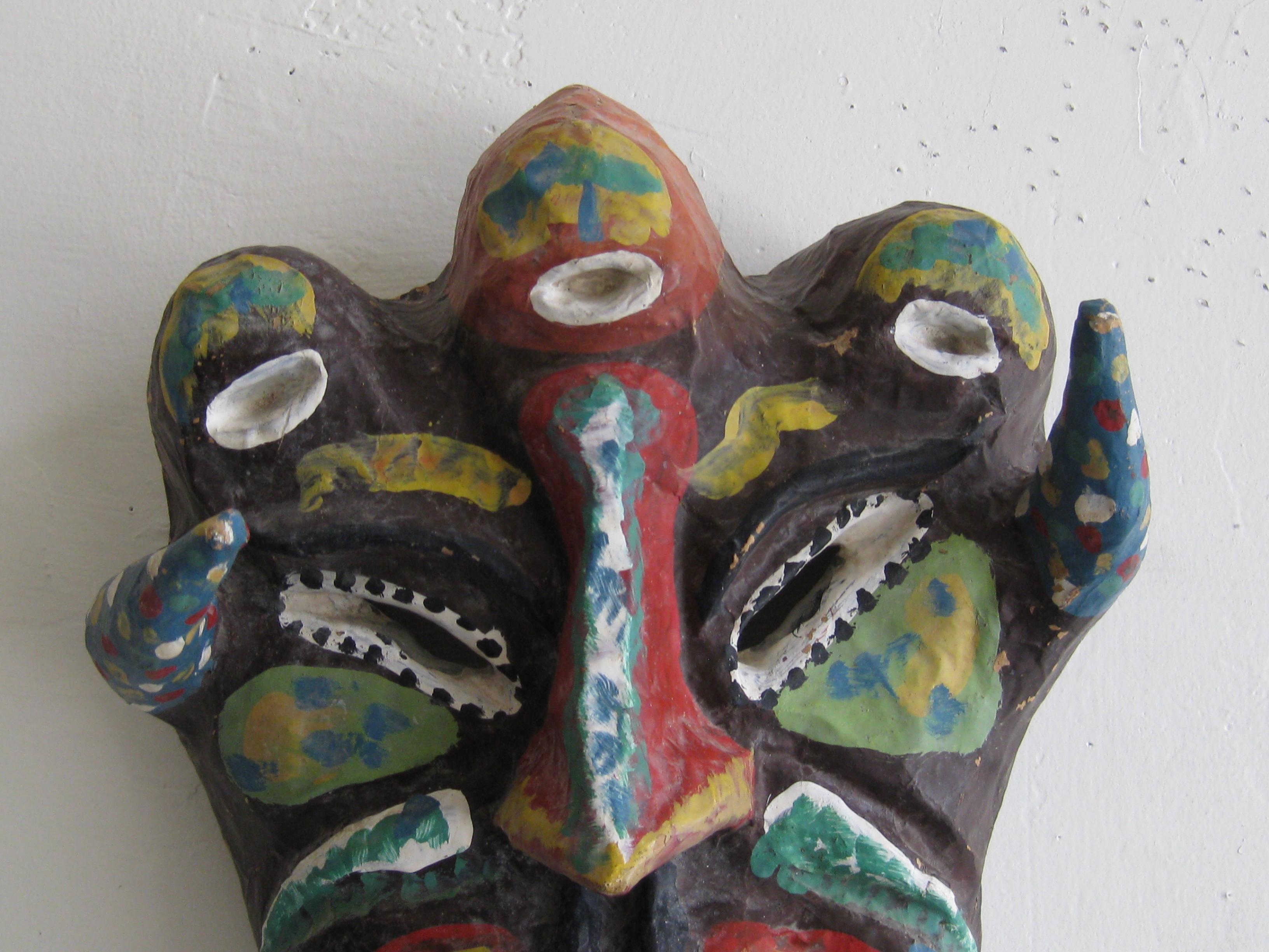 paper mache african mask