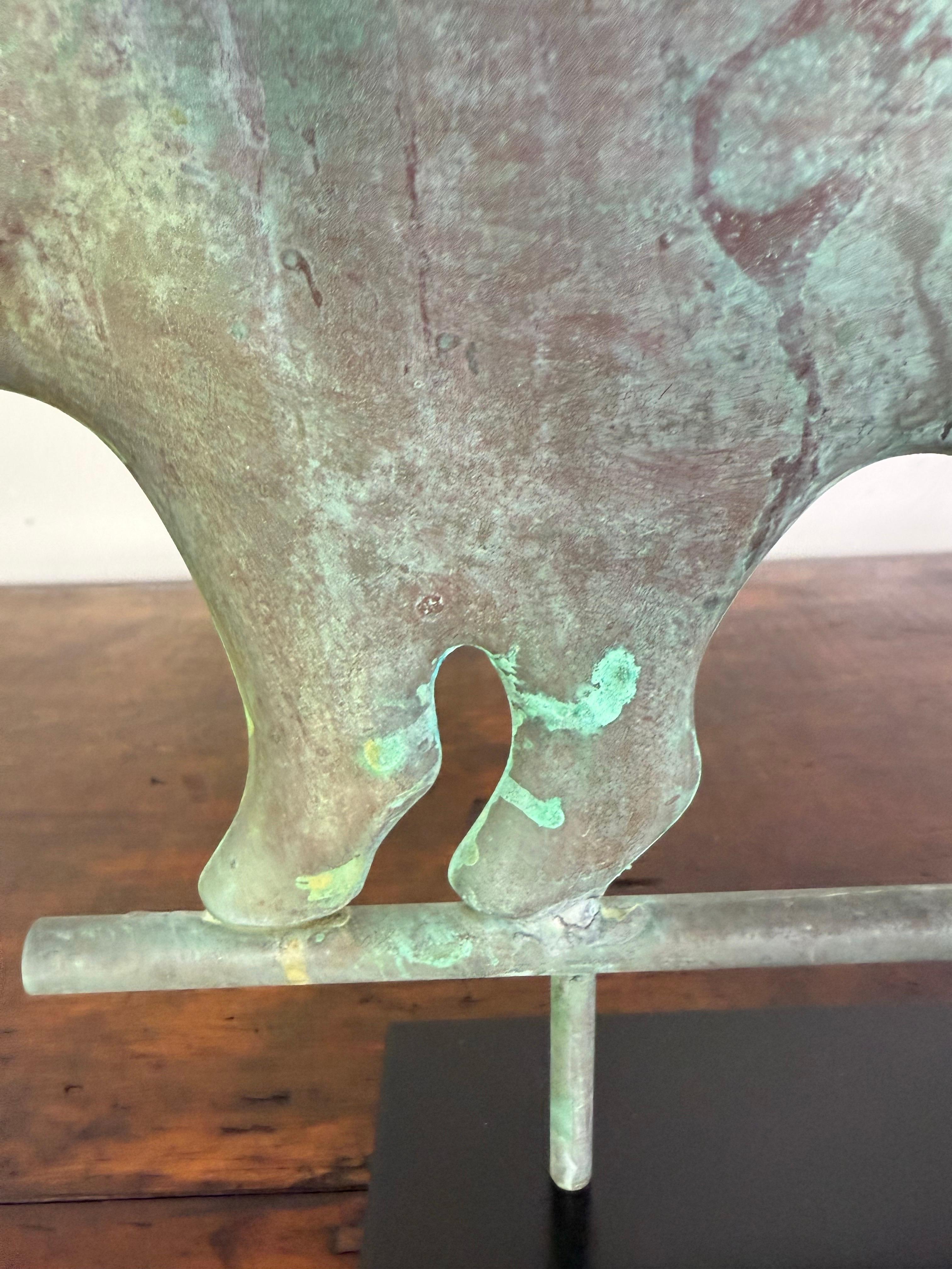 Antica banderuola folkloristica a forma di maiale su supporto personalizzato In condizioni deteriorate in vendita a Los Angeles, CA