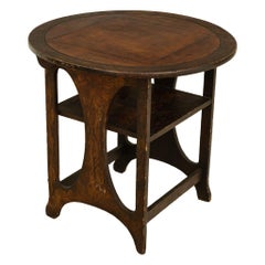Antique Folk Art Poker Work Arts & Crafts Monks Bench Table Chair New York 1900