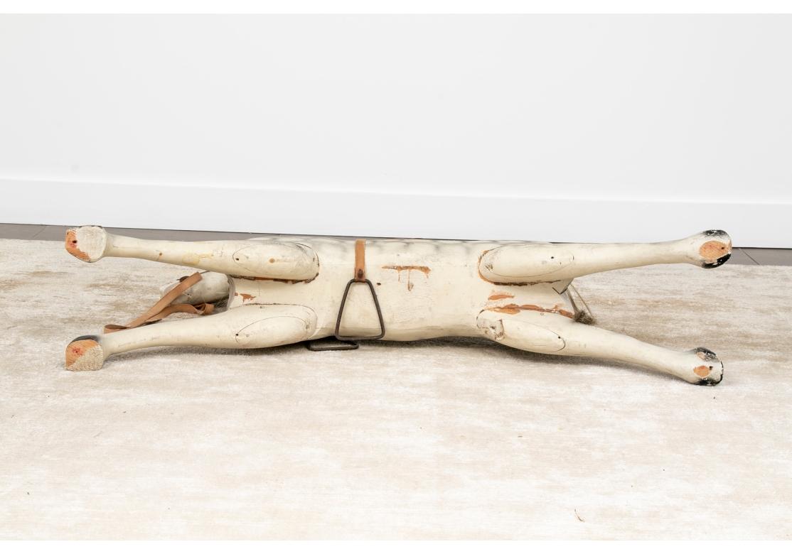 Antique Folk Art Rocking Horse Sculpture 9