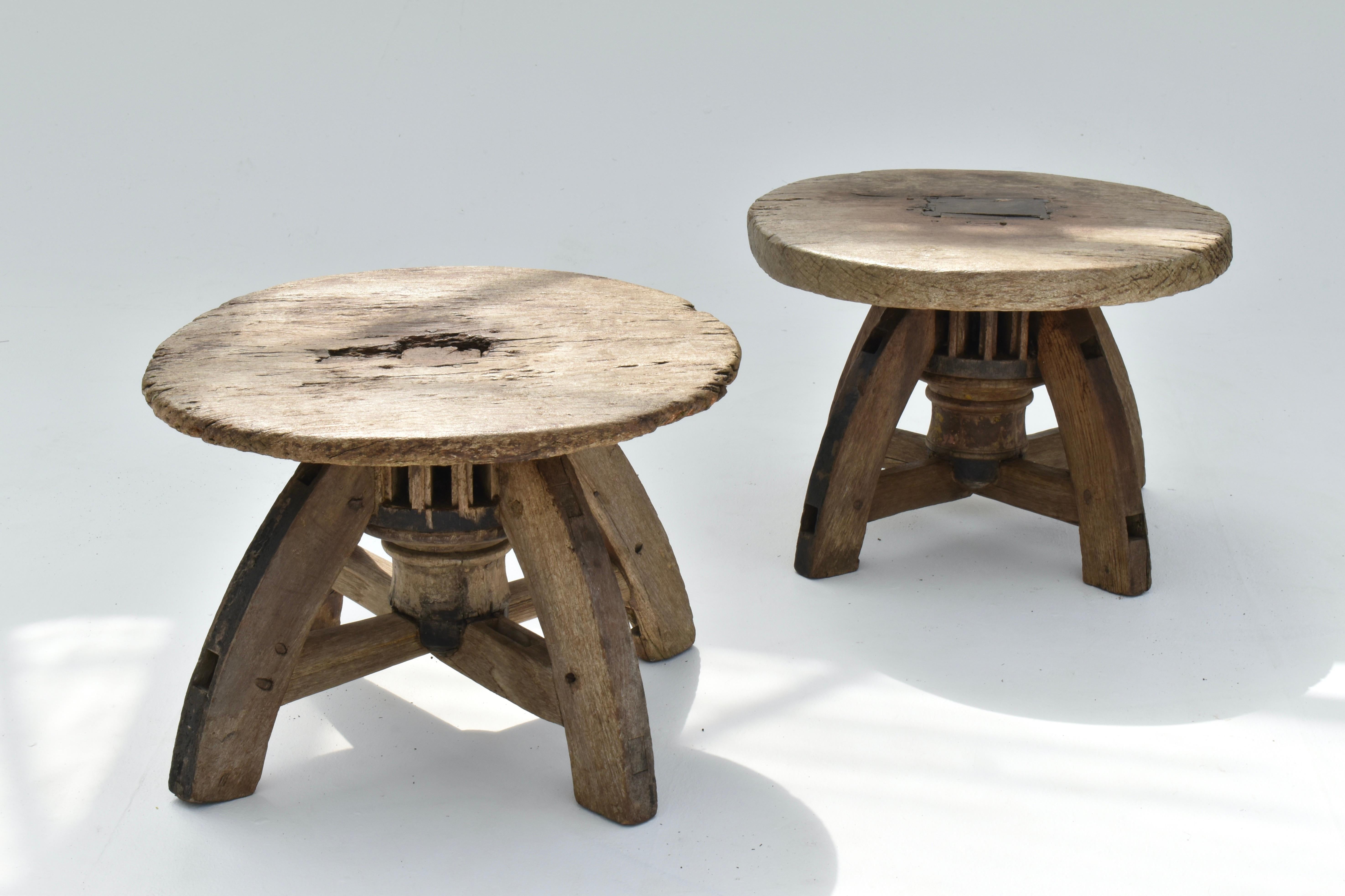 Antique Folk Art Side Table/Stools For Sale 6