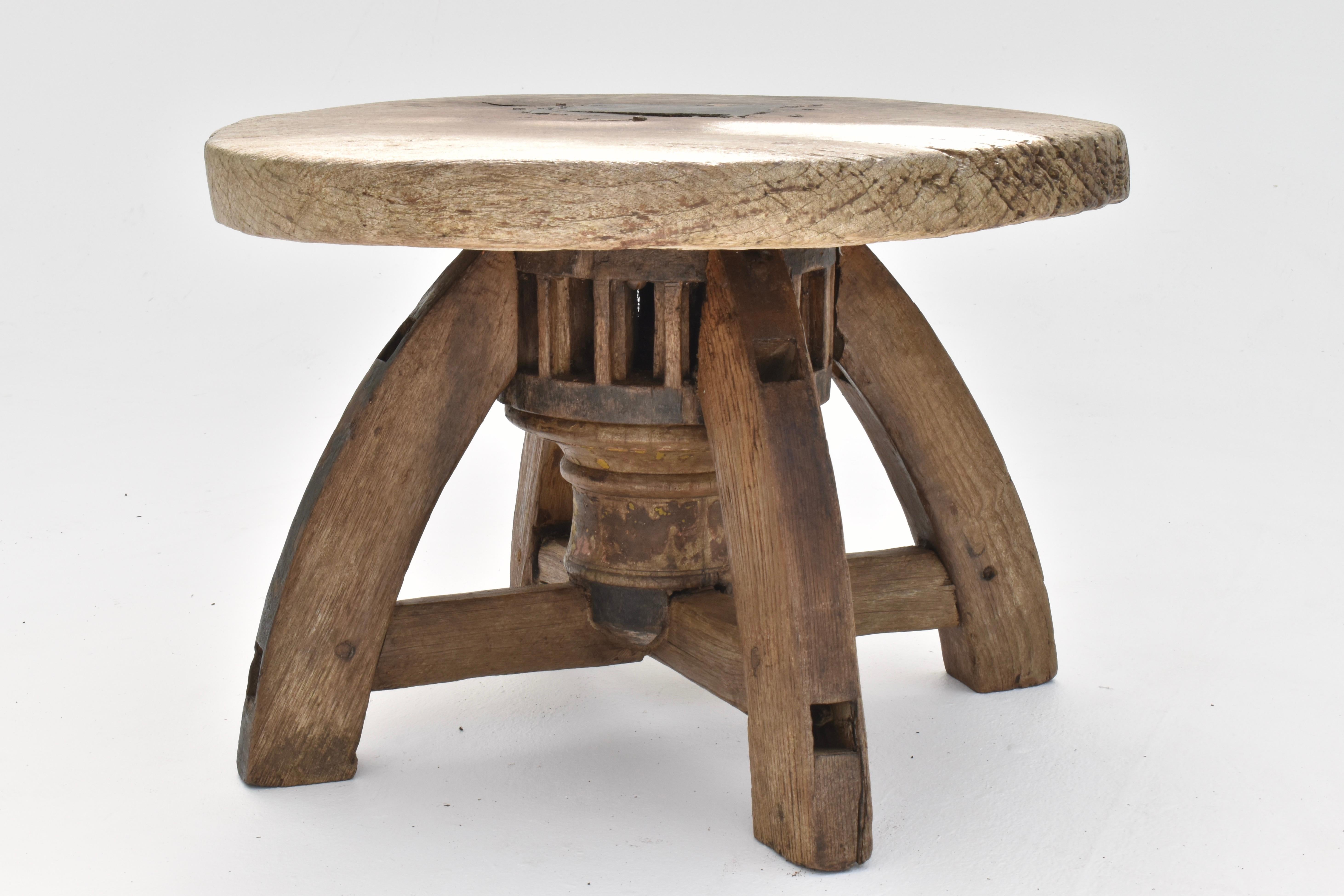Antique Folk Art Side Table/Stools For Sale 8