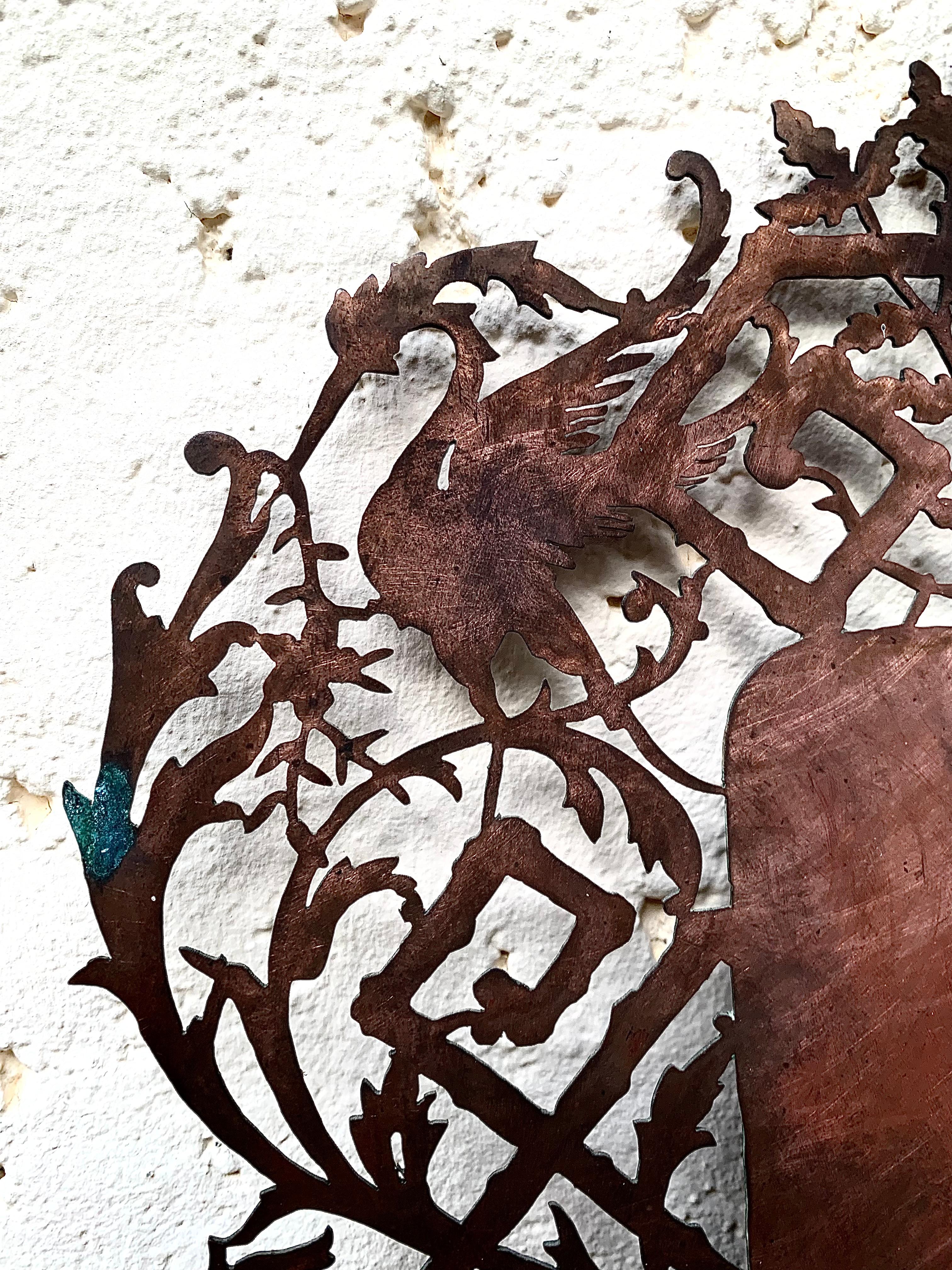 Antique Folk Art Sign Copper Folk Art For Sale 4