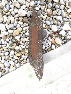 Antike Volkskunst Schild Kupfer-Volkskunst