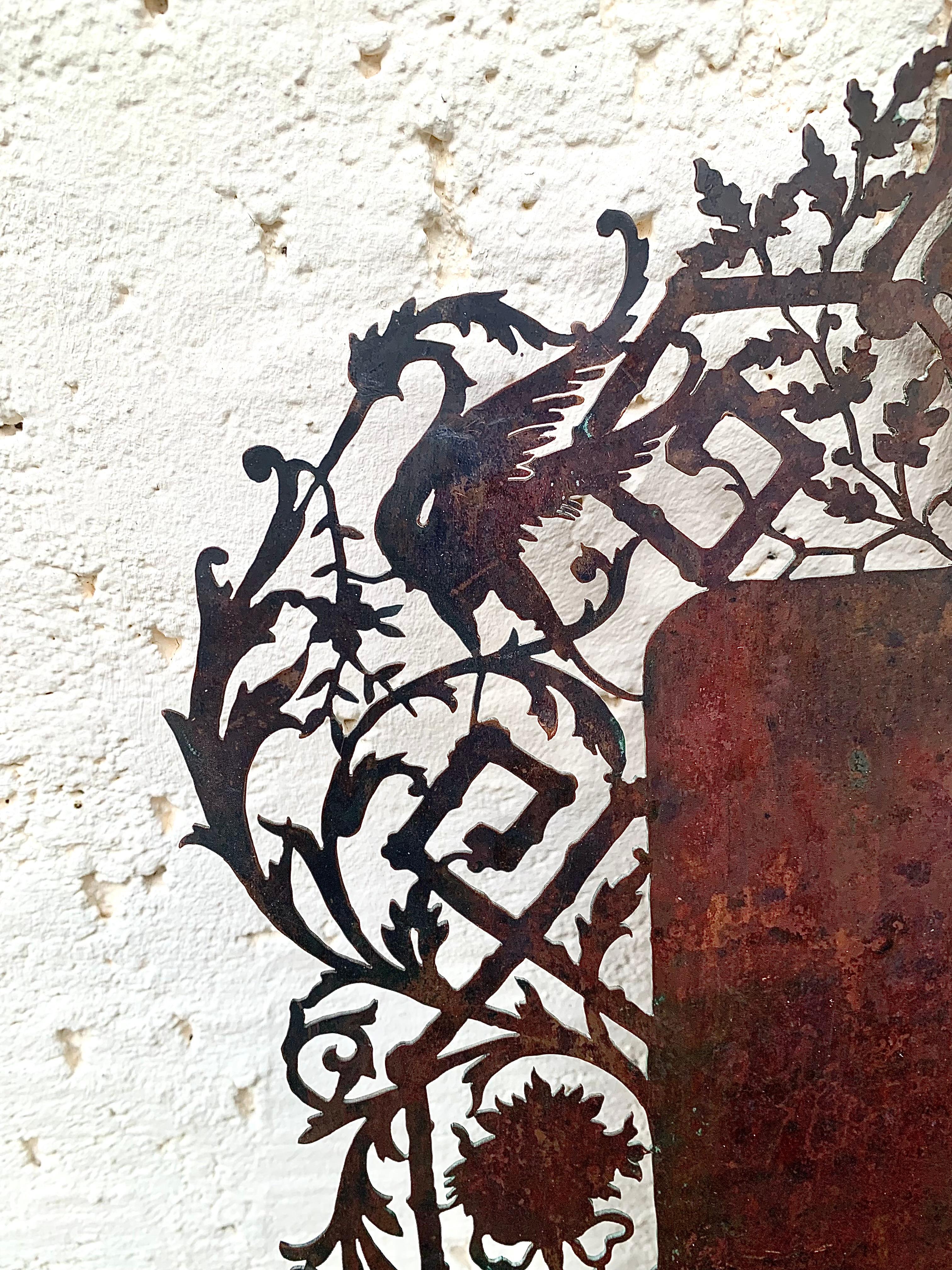 Antique Folk Art Sign Copper Folk Art In Good Condition For Sale In Munich, DE