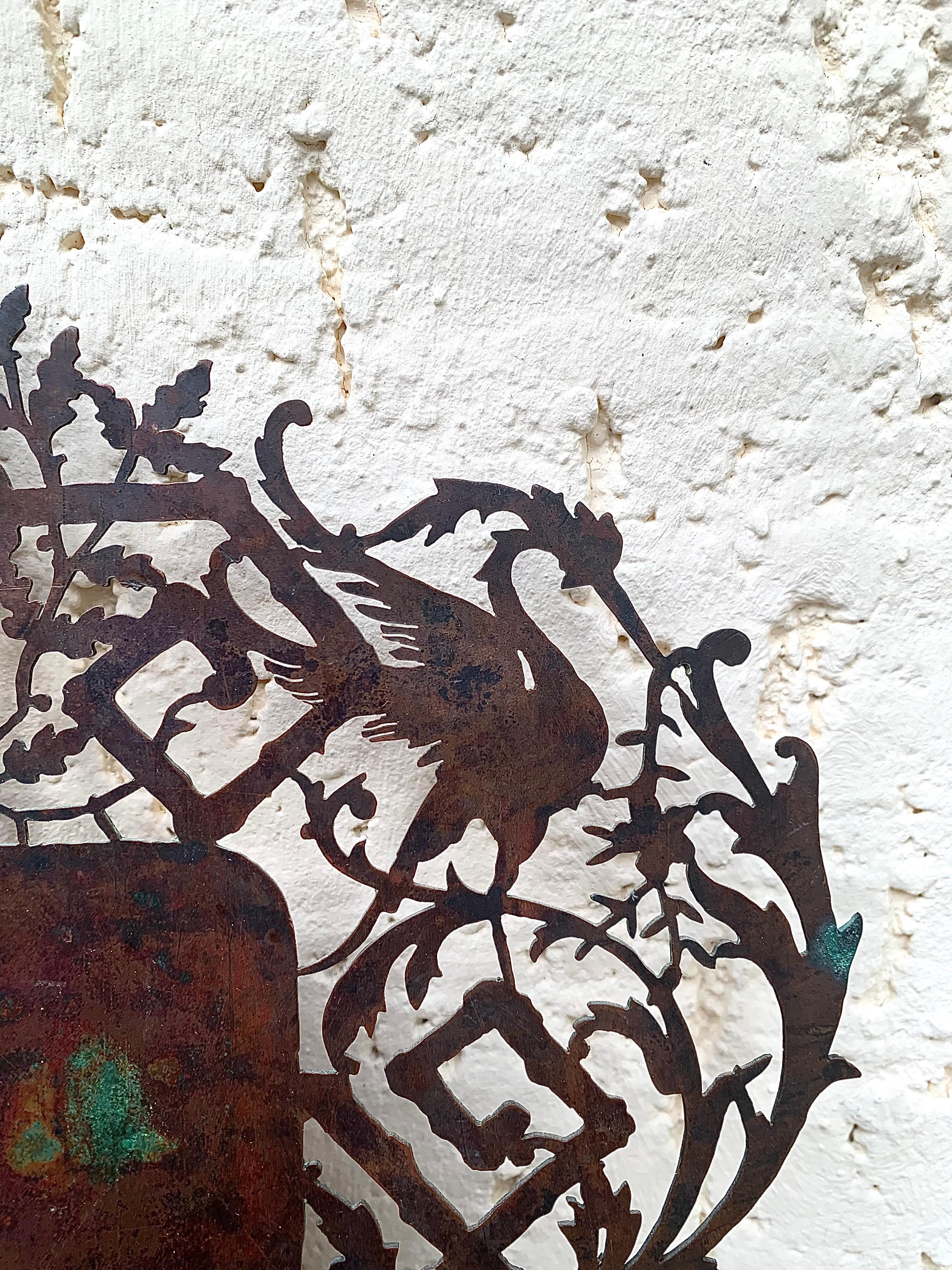 Mid-19th Century Antique Folk Art Sign Copper Folk Art For Sale