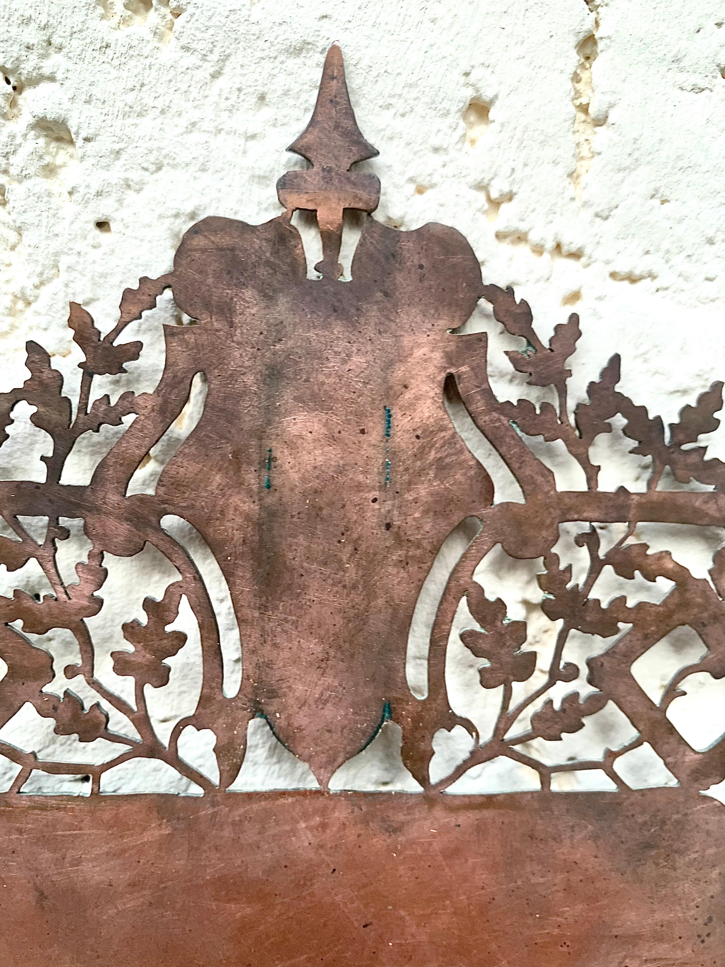 Antique Folk Art Sign Copper Folk Art For Sale 1