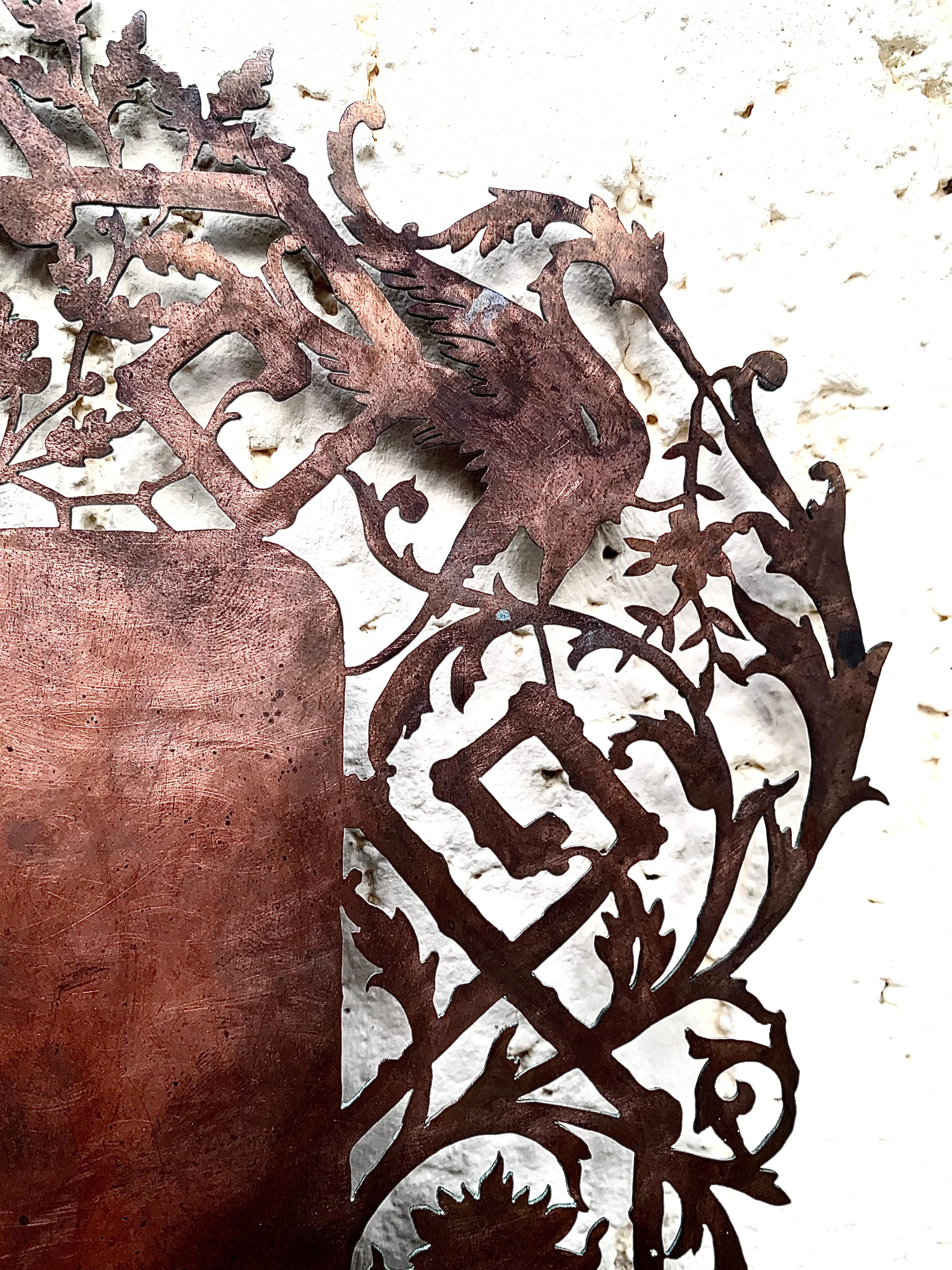 Antique Folk Art Sign Copper Folk Art For Sale 3
