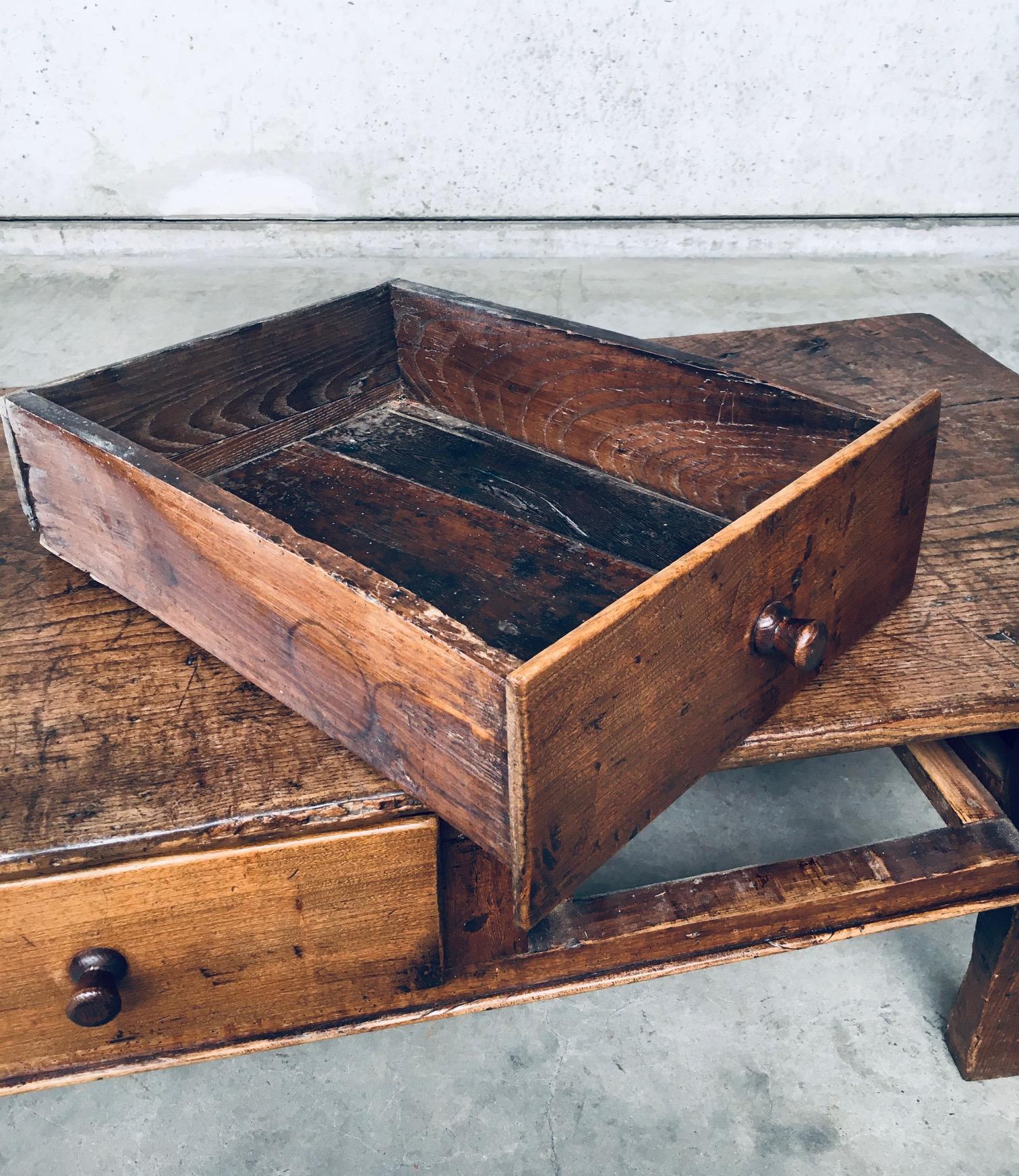 Antique Folk Art Spanish Low Console or Coffee Table 1890's For Sale 14