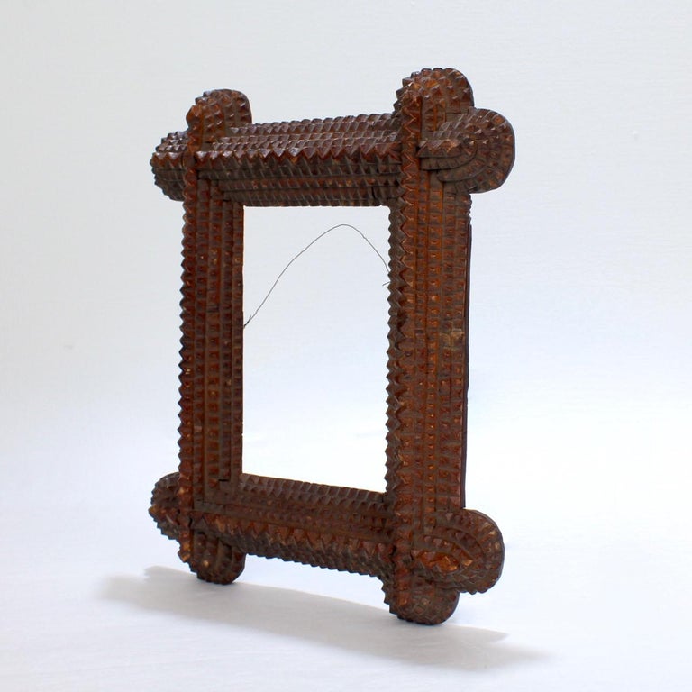 Antique Folk Art / Tramp Art Wooden Picture Frame with 5 Levels at 1stDibs tramp art frames