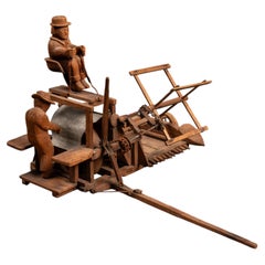 Antique Folk Art Whirligig Mechanical Figure