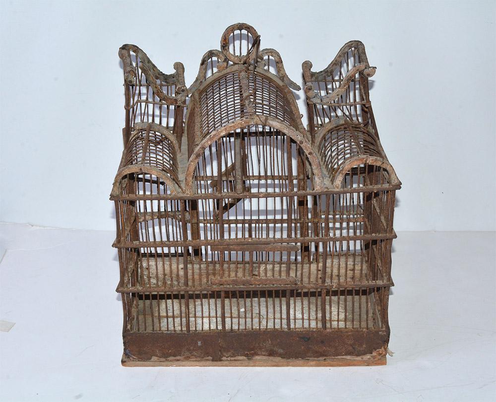 vintage wooden bird cage