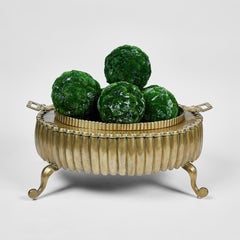 Antique Footed Brass Planter