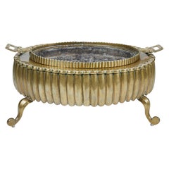 Antique Footed Brass Planter