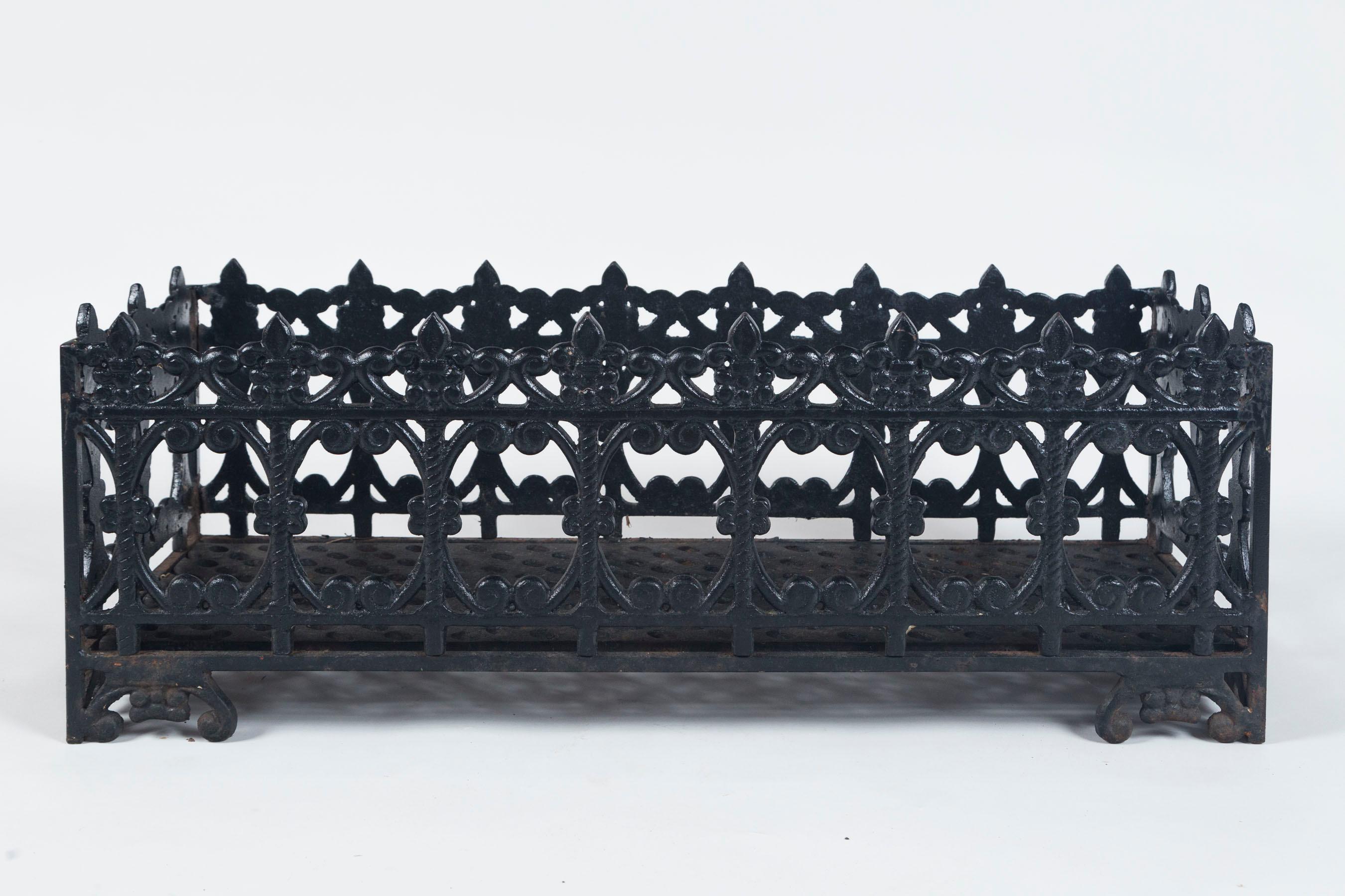 rectangular cast iron planter