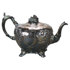 Antique Footed Silver Plated Teapot C1890