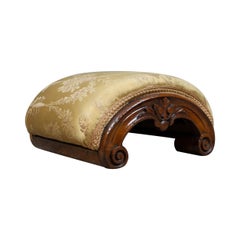 Footstool, English, Victorian, Dome-Topped, Walnut, Carriage Stool, circa 1840