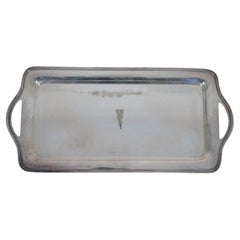 Antique Forbes Silver Plate Rectangular Serving Bar Vanity Tray Platter