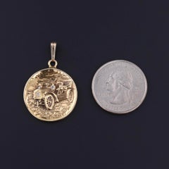 Antique Ford Model B Car Pendant of 14k Gold, Circa 1910