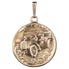 Antique Ford Model B Car Pendant of 14k Gold