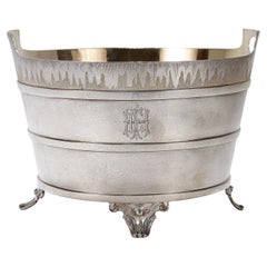 Antique Ford & Tupper Gilded Age Sterling Silver Barrel Form Ice Bucket / Cooler