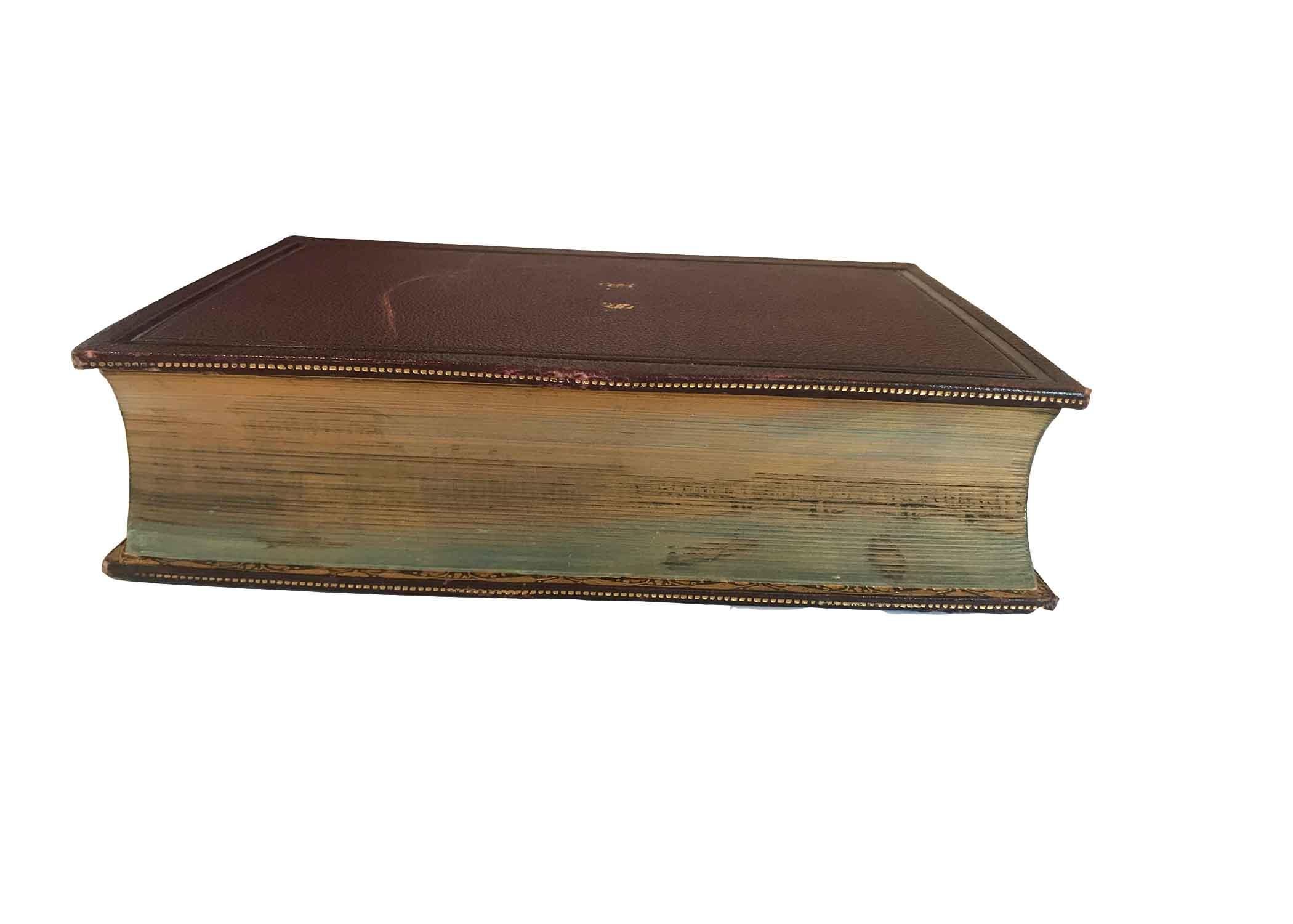 19th Century Antique Fore-Edge Leather Book of Moore's Poetical Works For Sale