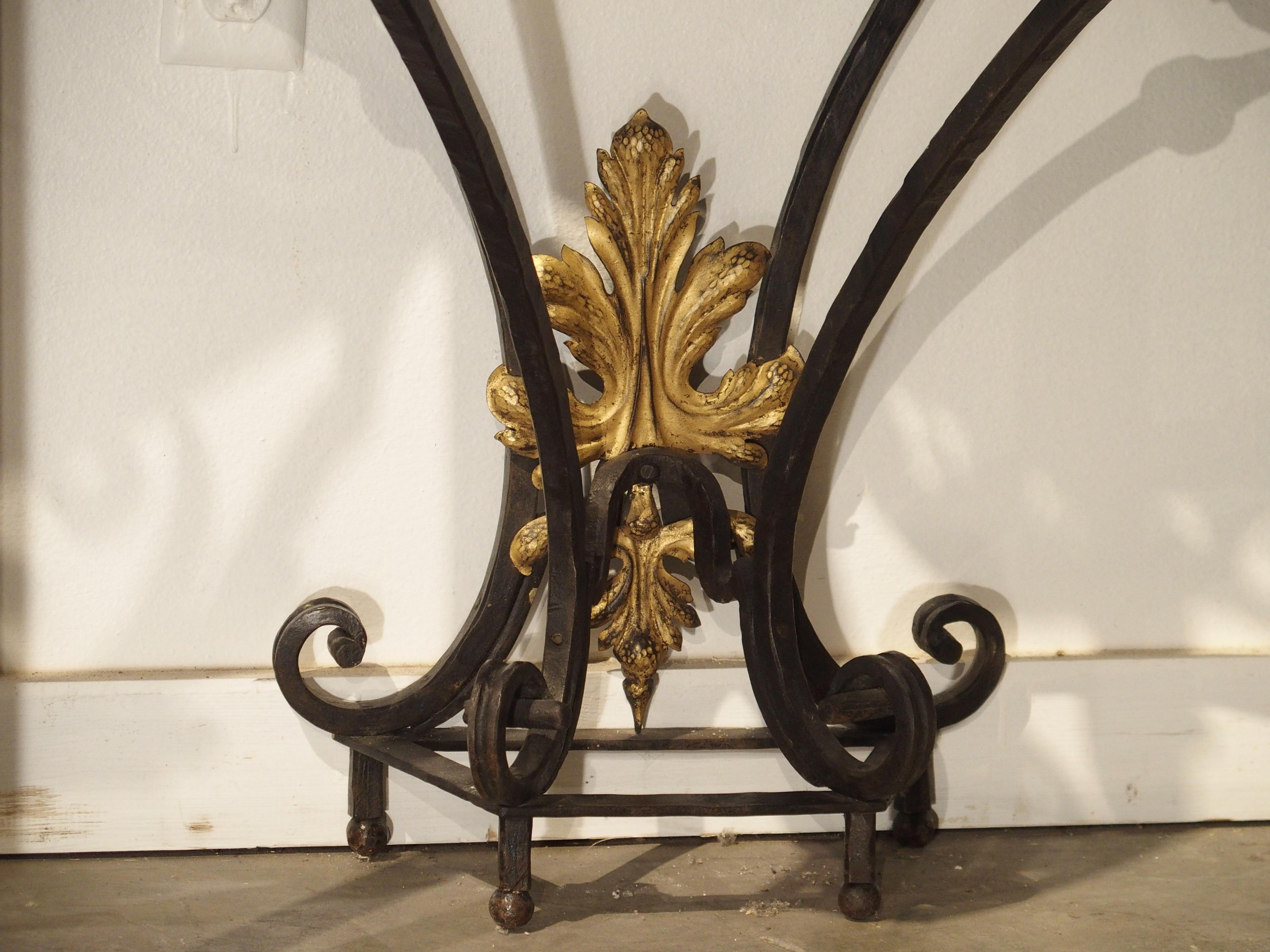 antique iron console table