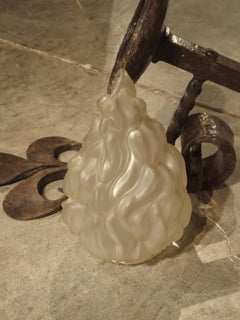 Antique Forged Iron Fleur-de-Lys Torchere Sconce from France, circa 1900