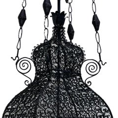 Antique Forged Iron Light Fixture