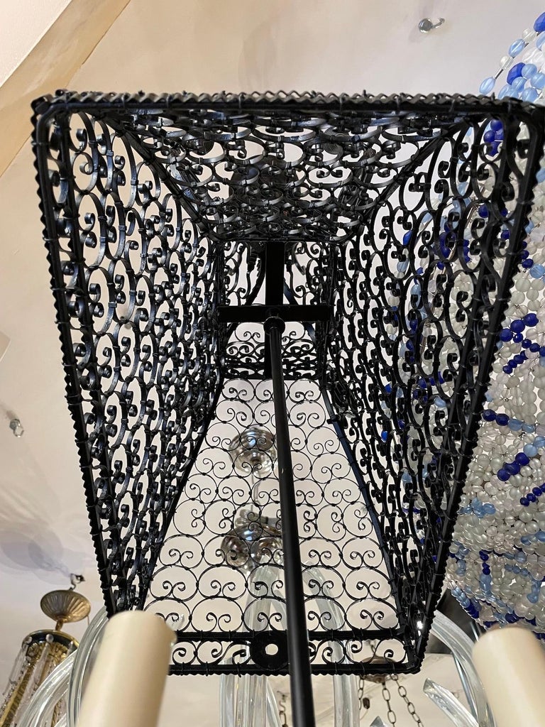 Antique Iron Light Fixture For Sale at 1stDibs