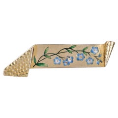 Antique Forget-me-not Brooch of 14k Gold