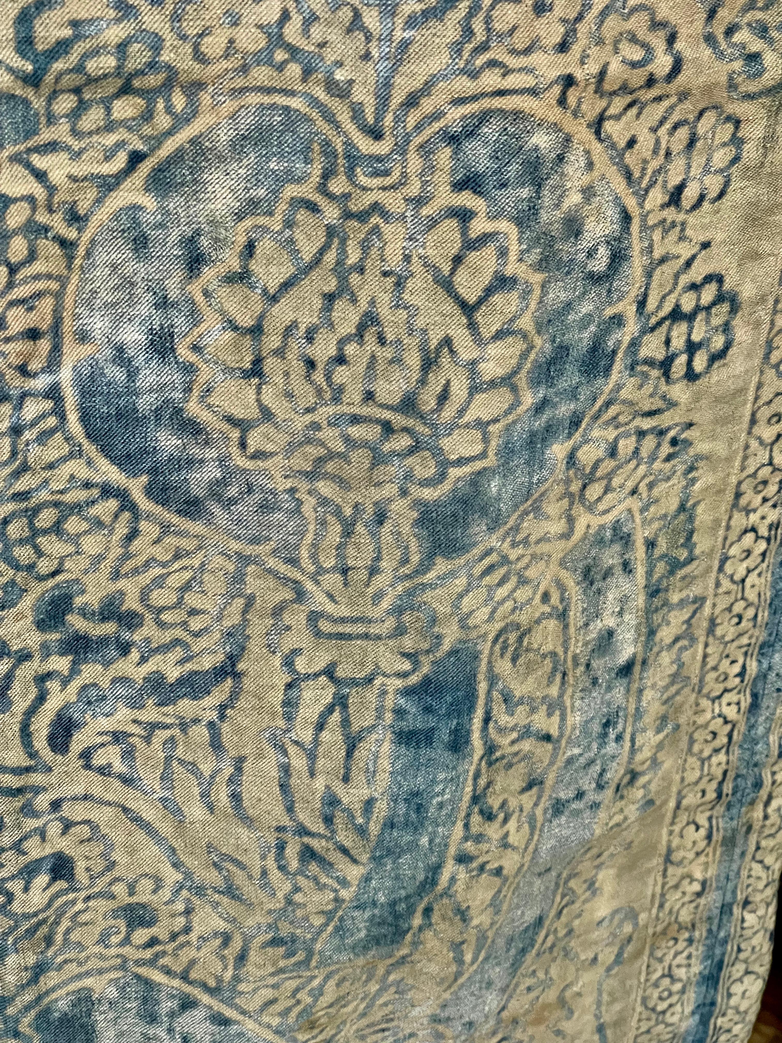 Antikes Fortuny-Wandtextil im Nicolo-Design (Pflanzlich gefärbt) im Angebot