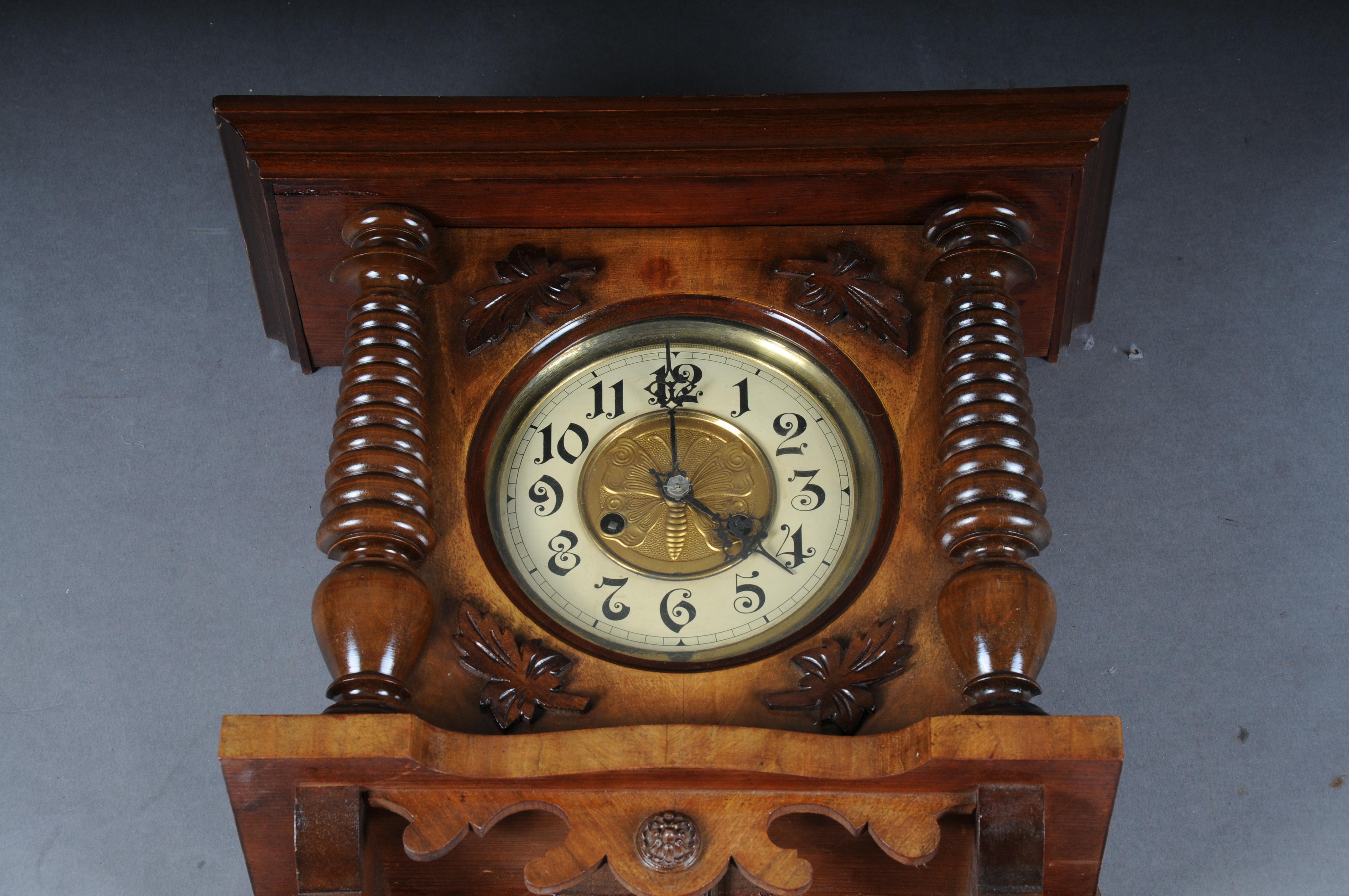 Antique found time wall clock/regulator from around 1880 In Good Condition For Sale In Berlin, DE